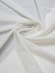 Микрофибра бельевая ажурная матовая эластичная цвет белый