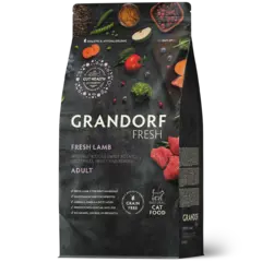 Сухой корм GRANDORF FRESH CAT Lamb беззерновой ягненок с бататом для взрослых кошек, чувствительное пищеварение или склонность к аллергии 2кг