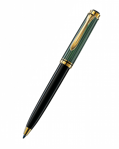 Ручка шариковая Pelikan Souverän® Black & Green GT (907402)