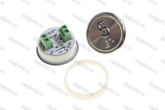Кнопка (кнопочный модуль) BBP-R331-CMPLT-S-W "5 этаж", круглая, статическая белая подсветка, Брайль.