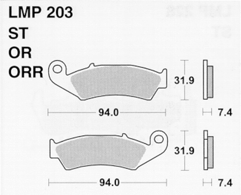 Колодки дискового тормоза AP Racing LMP203 ST  (FDB495 / FA125)