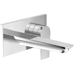 Villeroy&Boch Subway 2.0 TVW10211211061 Смеситель для раковины, Villeroy&Boch, Subway 2.0, тип открывания воды-однорычажный, тип установки-настенный, вынос излива, мм-210, внутренняя часть-необходимо заказать, цвет-хром, с клапаном push-open, материа фото