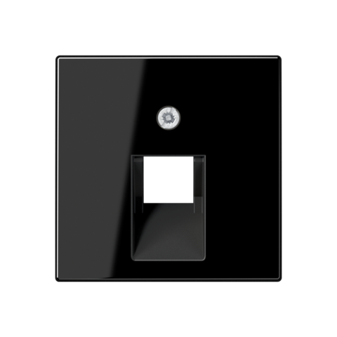 Розетка компьютерная, одинарная UAE, кат.6, экранированная. Цвет Чёрный. JUNG A. EPUAE8UPOK6+A569-1PLUASW