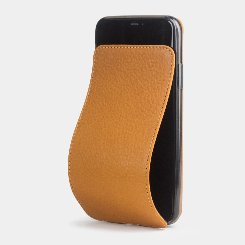 Чехол для iPhone 11 Pro Max из натуральной кожи теленка, цвета золота