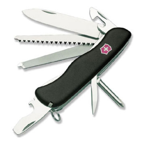 Нож складной Victorinox Locksmith, 111 mm, 14 функций, с фиксатором лезвия, чёрный