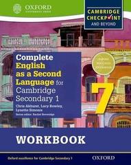 Complete English as a Second Language for Cambridge Secondary 1 Workbook 7 & CD Oxford University Press