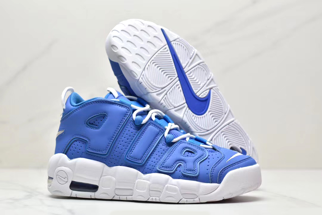 Nike air more uptempo white blue on sale