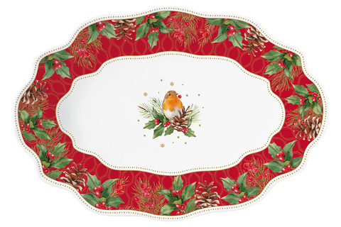 Блюдо 30х21х5см Easy Life Рождественские ягоды