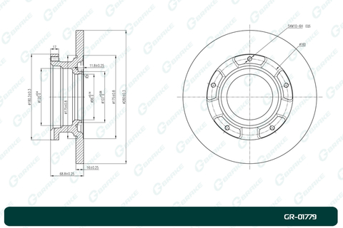 Диск тормозной G-brake  GR-01779