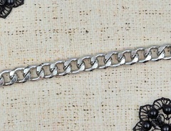 Цепь металл, 81 гр/м, р. звена 16х12 мм, никель