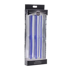 Набор из 3 синих силиконовых уретральных расширителей Invasion Silicone Urethral Sound Trainer Set - 