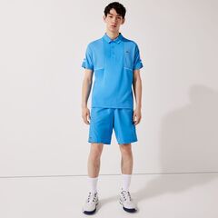 Шорты теннисные Lacoste SPORT Men Printed Side Bands Shorts - blue/white