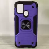 Противоударный чехол Strong Armour Case с кольцом для Samsung Galaxy M31 M315 (Фиолетовый)