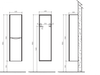 BelBagno ANCONA-N-1500-2A-SC-RW-R ANCONA-N Шкаф подвесной с двумя распашными дверцами с доводчиками, с двумя полками правый ANCONA-N-1500-2A-SC-RW-R Rovere Moro, 400x300x1500