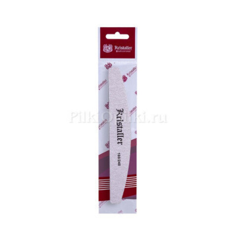 Kristaller Пилка для ногтей лодка 180/240 грит, серая, арт.1003