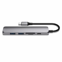 USB адаптер Satechi USB-C Slim Multiport Adapter V2, серый космос