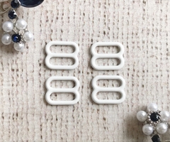 Регулятор для бюстгальтера, металл, 1 см, белый