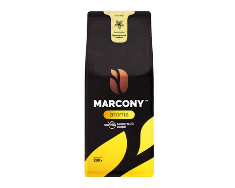 купить Кофе молотый Marcony Aroma со вкусом Французской ванили, 200 г