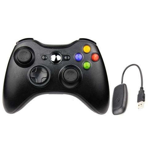 Джойстик беспроводной 2.4G Wireless Xbox 360 (Черный)