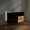Villeroy&Boch G040HFPD G040HFPD FINION Тумба под раковину 996 x 591 x 498 mm, с подсветкой LED, 2 выдвижных ящика. крепежный комплект Black Matt Lacquer / Gold Matt Lacquer