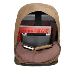 Рюкзак из кожи и ткани River 9004C