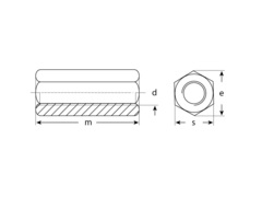 ЗУБР DIN 6334, M10, цинк, 5 кг, переходная гайка (303750-10)