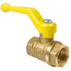 Кран латунный шаровой газовый Valfex.271.LR3 11Б27фтМ, DN 40, PN 25, рычаг, муфта-муфта