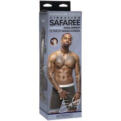 Коричневый вибратор-реалистик Safaree Samuels - 29,8 см. - 