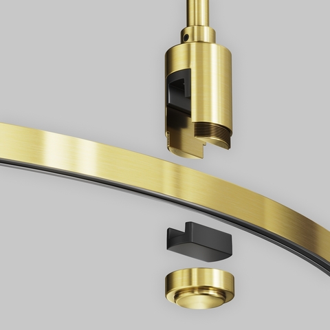 Шинопровод магнитный круглый из полукругов Maytoni FLARITY TRX154-2SR-D1200-BS, d1200мм