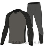 Комплект термобелья с ветрощащитой Nordski Active WS Black NEW