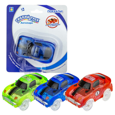 Спорткар для гибкого трека 1 Toy (5 ламп, цвета в ассортименте)