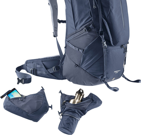 Картинка рюкзак туристический Deuter Aircontact X 80+15 Ink - 7