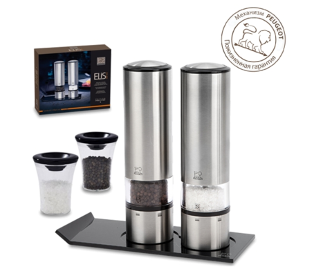 Набор мельниц для соли и перца электрический 2 шт Peugeot Elis Sense