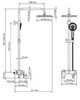 Душевая система со смесителем и изливом на ванну WasserKraft Mindel 8500 A18501