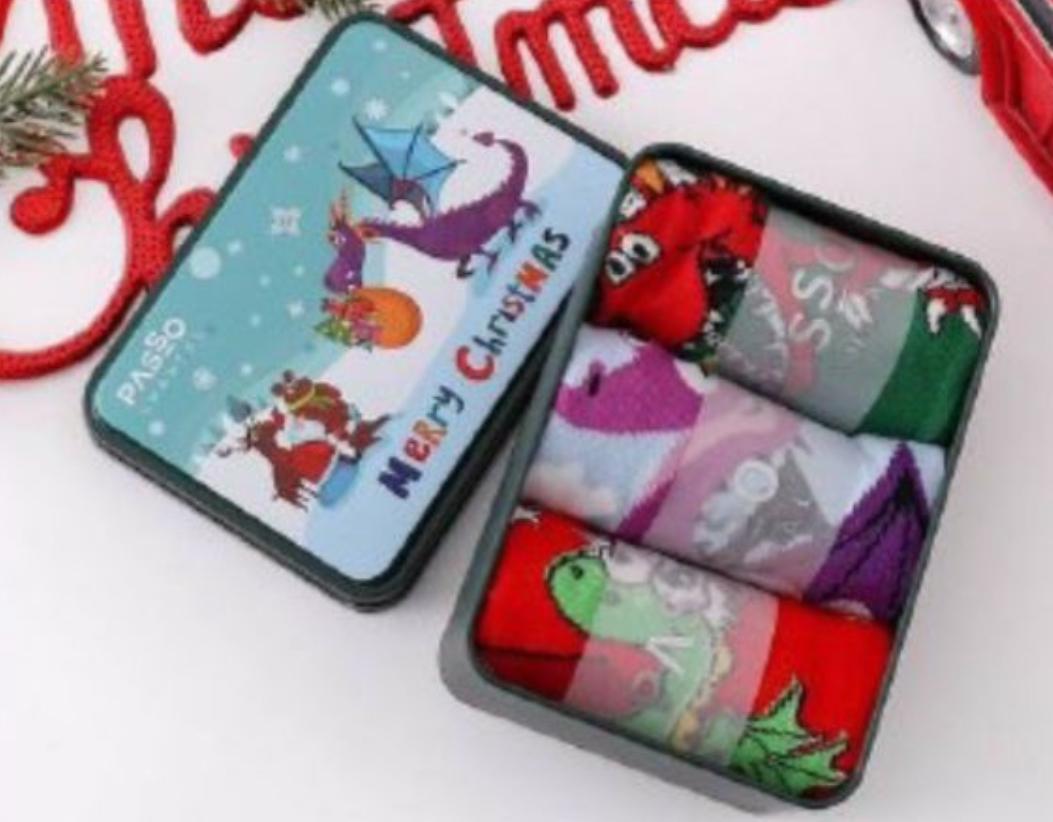 Носочки 3 шт в новогодней упаковке