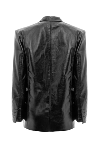 "Glow" Жакет прямого кроя из лакированной экокожи на подкладе