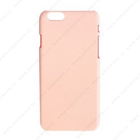 Накладка пластиковая для iPhone 6s Plus/ 6 Plus матовая без логотипа розовый