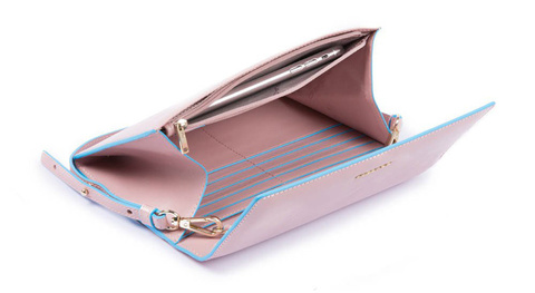 Клатч женский Piquadro Blue Square AC4707B2R/RO3 розовый, кожа натуральная
