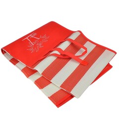 Пляжный коврик с ручками для переноски, цвет красный, 90х170 см