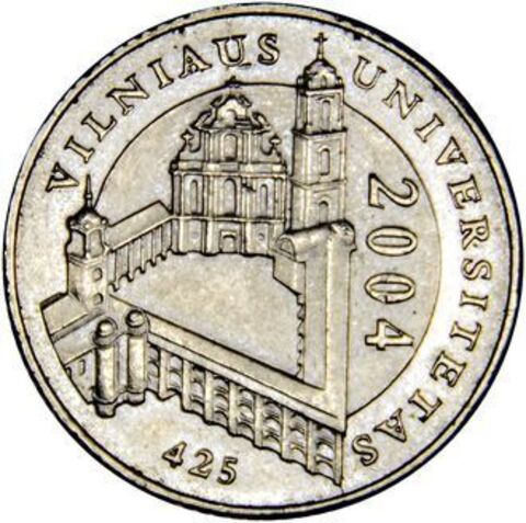 1 лит "425 лет Вильнюсскому университету " 2004 год