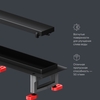 Am.Pm W01SC-U11-080-04BM MasterFlow Трап для душа линейный универс затвор Tile 80см цвет черн мат