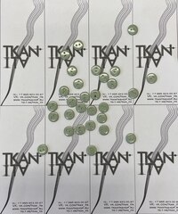 Пуговица пластиковая двухпрокольная (Пластик, 11, Нежный шалфей)