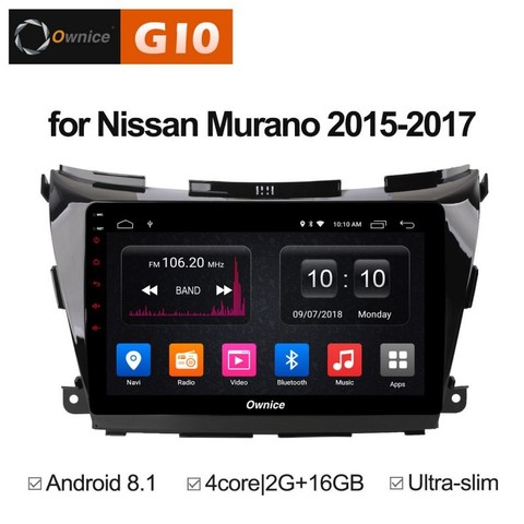 Штатная магнитола на Android 8.1 для Nissan Murano 3 15-17 Ownice G10 S1663E