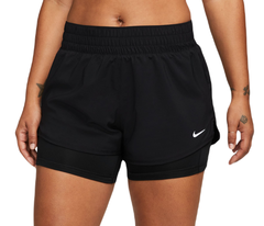 Женские теннисные шорты Nike Dri-Fit One 2-in-1 Shorts - black/reflective silver