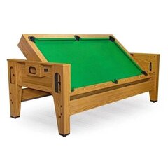 DBO Cтол-трансформер «Twister» 3 в 1 (бильярд, аэрохоккей, настольный теннис, 217 х 107,5 х 81 см, дуб)