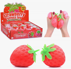 Антистресс Клубника с Гелем, в уп 24шт. цена за шт.