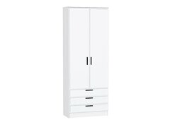 Шкаф двухстворчатый Стиль ШК-803 с ящиками White Silk Белый