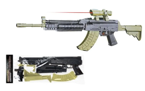 Автомат АК-13 с лазером в пакете 75*28