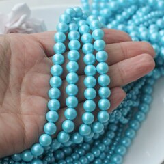 Майорка Голубая бирюза 8 мм, 1 нить, МА078