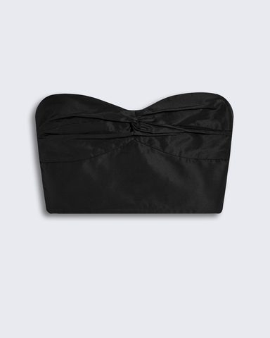 Топ-корсет из тафты черный